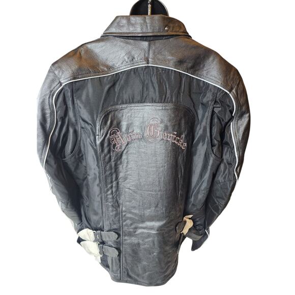 Hein Gericke Leather Motorcycle Jacket Womens 16 Protective Padded Biker Riding - Picture 12 of 16